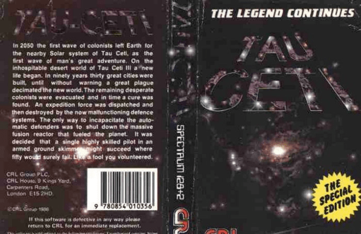 Tau Ceti The [Special Edition] box art for ZX Spectrum